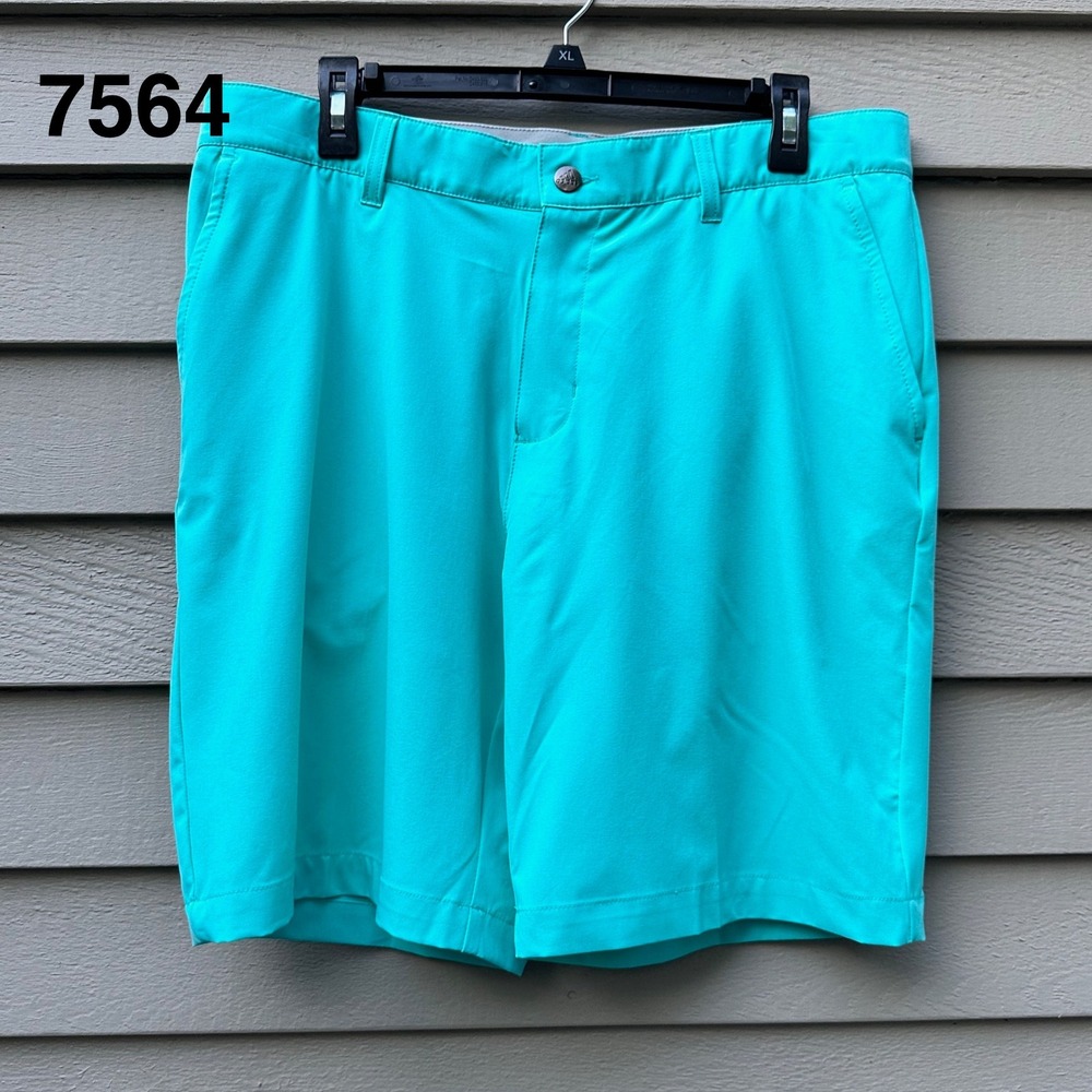 Adidas Mens Ultimate Woven Golf Shorts Semi Mint Rush ADVR0838 Size 34 NEW